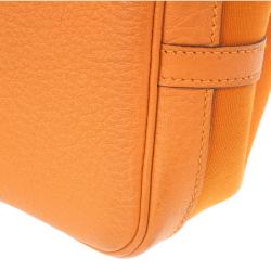 Pre Owned Hermes Canvas Leather Garden Party Tote Bag