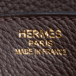 Hermes Cacao Togo Leather Gold Hardware Birkin 35 Bag