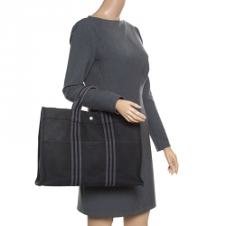 Hermes Black Canvas Fourre Tout Tote