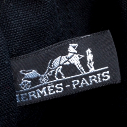 Hermes Black Canvas Fourre Tout Tote