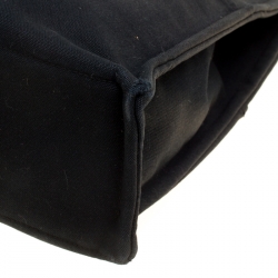 Hermes Black Canvas Fourre Tout Tote