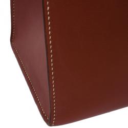 Hermes Fauve Tadelakt Red Leather Kelly 32