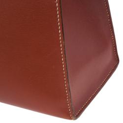 Hermes Fauve Tadelakt Red Leather Kelly 32