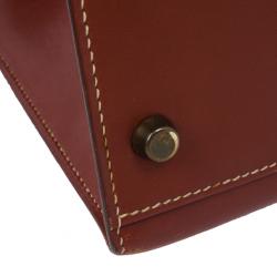 Hermes Fauve Tadelakt Red Leather Kelly 32
