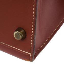 Hermes Fauve Tadelakt Red Leather Kelly 32