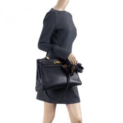 Hermes Vintage Black Kelly 35