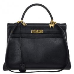 Hermes Vintage Black Kelly 35