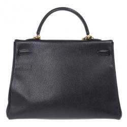 Hermes Vintage Black Kelly 35