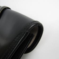 Pre Owned Hermes  Black Box Calf Leather Jige PM Clutch Bag