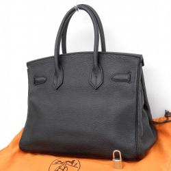 Hermes Noir Togo Leather Palladium Hardware Birkin 30 Bag