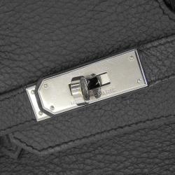 Hermes Noir Togo Leather Palladium Hardware Birkin 30 Bag