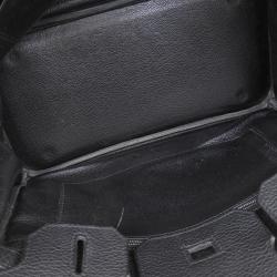 Hermes Noir Togo Leather Palladium Hardware Birkin 30 Bag