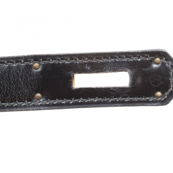 Hermes Black Box Calf Leather Gold Hardware Kelly Sellier 32 Bag