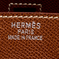 Pre Owned Hermes Havane Courchevel Leather Palladium Hardware Birkin 30 Bag