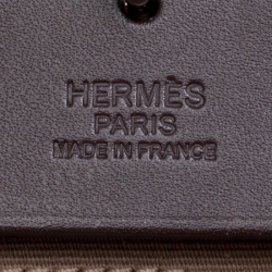 Hermes Taupe Canvas and Leather Herbag Zip 39 Bag