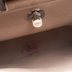 Hermes Taupe Canvas and Leather Herbag Zip 39 Bag