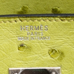 Hermes Olive Green Ostrich Palladium Hardware Birkin 30 Bag