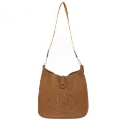 Pre Owned Hermes Brown Evelyne Togo III GM Bag