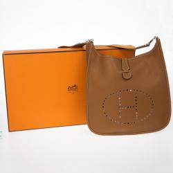 Pre Owned Hermes Brown Evelyne Togo III GM Bag