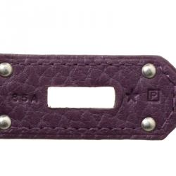 Pre Owned Hermes Violet Fjord Leather Palladium Hardware Jypsiere 34 Bag