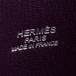 Pre Owned Hermes Violet Fjord Leather Palladium Hardware Jypsiere 34 Bag