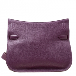 Pre Owned Hermes Violet Fjord Leather Palladium Hardware Jypsiere 34 Bag