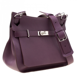 Pre Owned Hermes Violet Fjord Leather Palladium Hardware Jypsiere 34 Bag