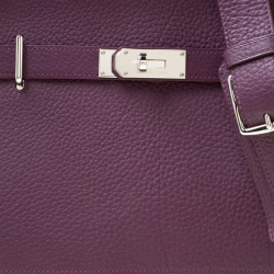 Pre Owned Hermes Violet Fjord Leather Palladium Hardware Jypsiere 34 Bag