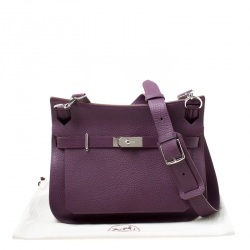 Pre Owned Hermes Violet Fjord Leather Palladium Hardware Jypsiere 34 Bag