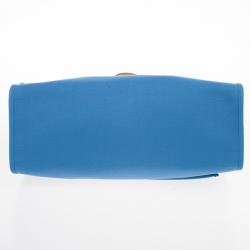 مملوكة مسبقًا Hermes Celeste Canvas and Leather Herbag Zip 39 Bag