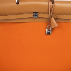 Pre Owned Hermes Canvas and Leather Herbag Zip 39 Bag