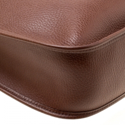 Pre Owned Hermes Havane Ardennes Leather Evelyne I GM Bag