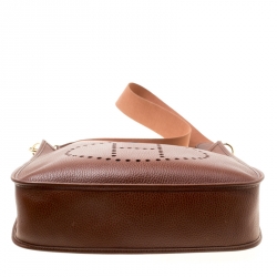 Pre Owned Hermes Havane Ardennes Leather Evelyne I GM Bag