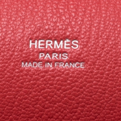 Pre Owned Hermes Rouge Garance Togo Leather Jypsiere 28 Bag