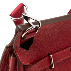Pre Owned Hermes Rouge Garance Togo Leather Jypsiere 28 Bag