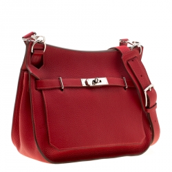 Pre Owned Hermes Rouge Garance Togo Leather Jypsiere 28 Bag