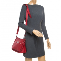 Pre Owned Hermes Rouge Garance Togo Leather Jypsiere 28 Bag