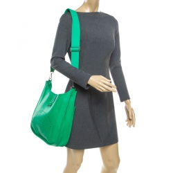 Pre Owned Hermes Bamboo Togo Leather Evelyne III GM Bag