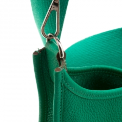 Pre Owned Hermes Bamboo Togo Leather Evelyne III GM Bag