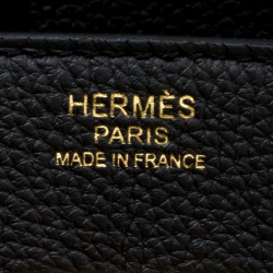 Pre Owned Hermes Black Togo Leather Gold Hardware Birkin 30 Bag