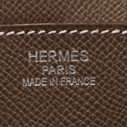 Pre Owned Hermes Etoupe Epsom Leather Palladium Hardware Birkin 35 Bag
