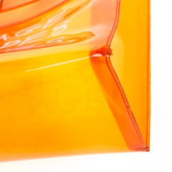 Pre Owned Hermes Orange Clear Vinyl Souvenir Kelly Bag
