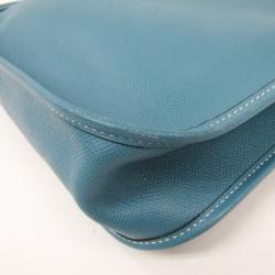 Pre Owned Hermes Blue Jean Courchevel Leather Vespa Shoulder Bag