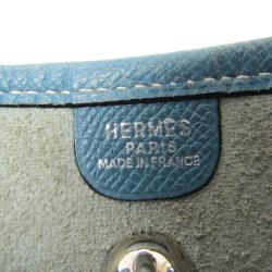 Pre Owned Hermes Blue Jean Courchevel Leather Vespa Shoulder Bag