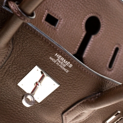 Hermes Cacao Togo Leather Palladium Hardware Birkin 35 Bag