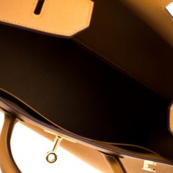 Hermes Jaune d'or Epsom Leather Gold Hardware Birkin 35 Bag