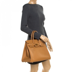 Hermes Jaune d'or Epsom Leather Gold Hardware Birkin 35 Bag