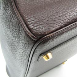 Hermes Ebene Togo Leather Gold Hardware Birkin 40 Bag