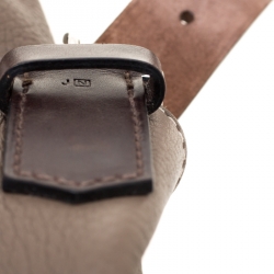 Pre Owned Hermes Etoupe Clemence Leather Palladium Hardware Marwari GM Bag