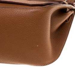 Pre Owned Hermes Gold Clemence Leather Jypsiere 28 Bag